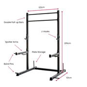 60 X 60 Power Rack Package - 170KG Colour Bumper Set with Bench and Bar